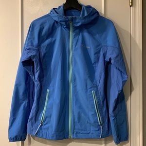 Columbia Women’s Switchback Blue Jacket with hood lightweight breathable Size S